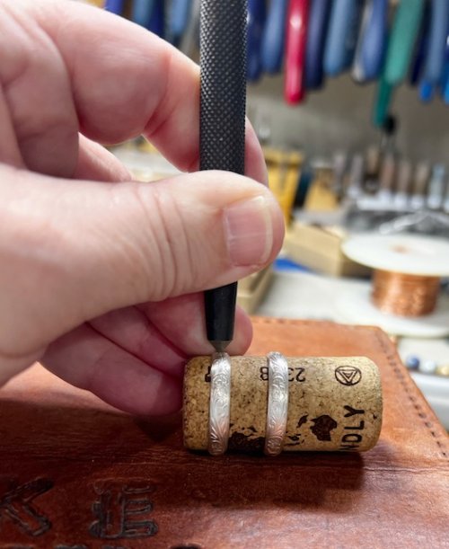 Susan LeGuyader's Bracing For It - , General Education, Tools, , I was able to slide both hoop earrings onto the cork